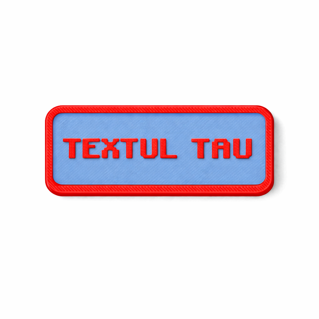 Etichetă Personalizată Font Minecraft – Printat 3D