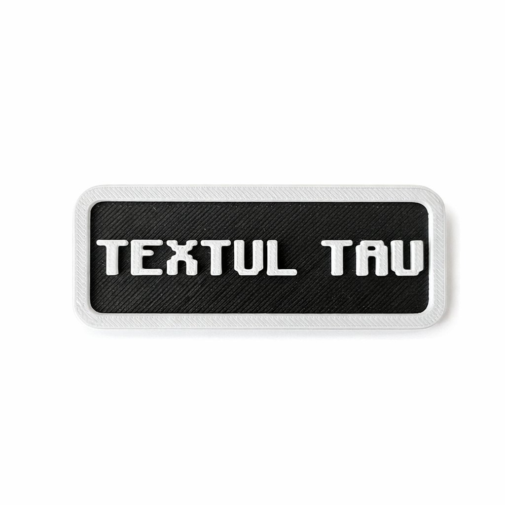 Etichetă Personalizată Font Minecraft – Printat 3D