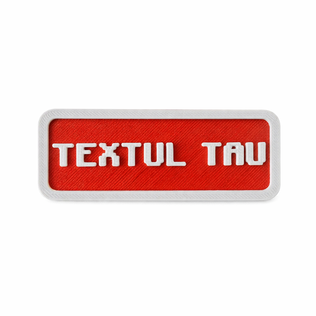 Etichetă Personalizată Font Minecraft – Printat 3D