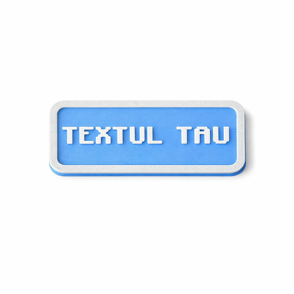 Etichetă Personalizată Font Minecraft – Printat 3D