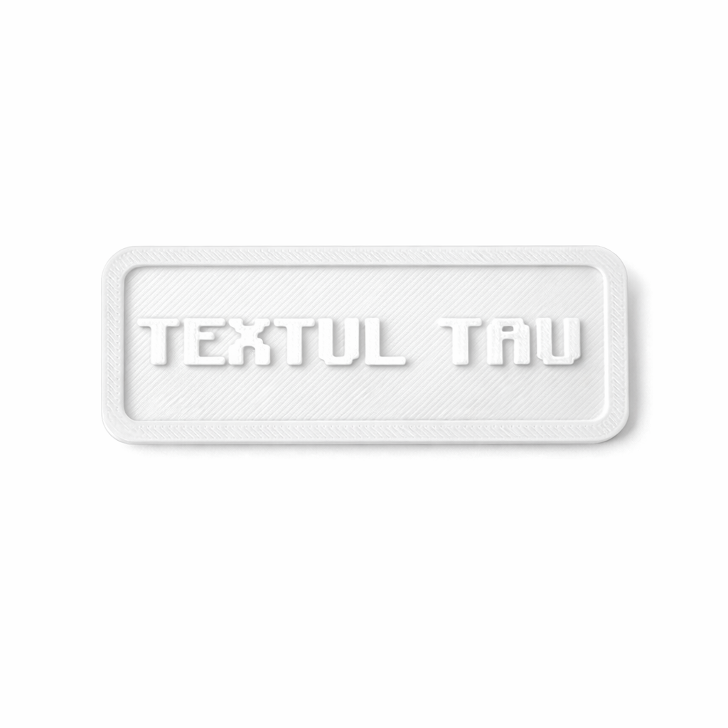 Etichetă Personalizată Font Minecraft – Printat 3D