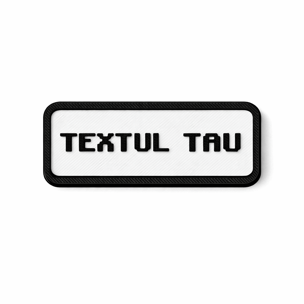 Etichetă Personalizată Font Minecraft – Printat 3D