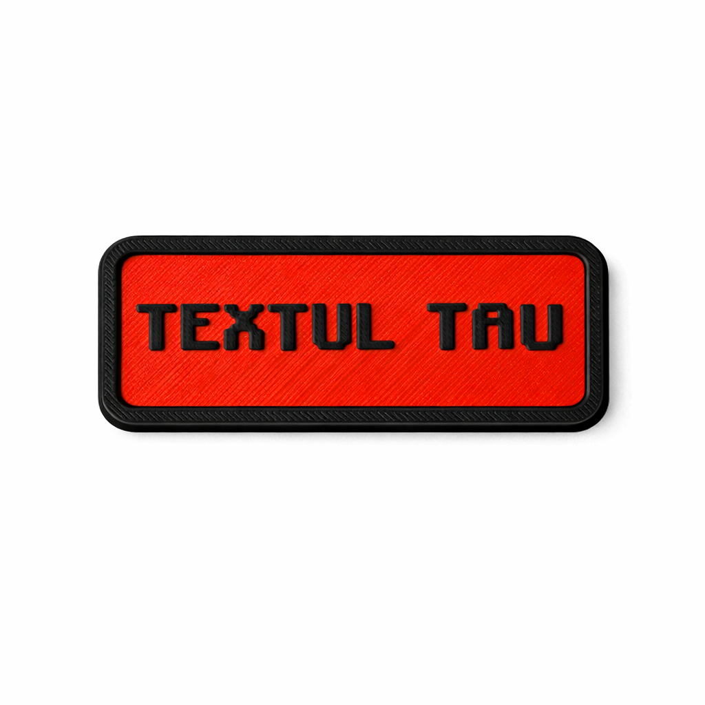 Etichetă Personalizată Font Minecraft – Printat 3D