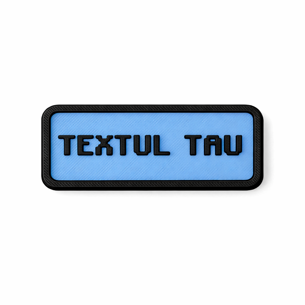 Etichetă Personalizată Font Minecraft – Printat 3D