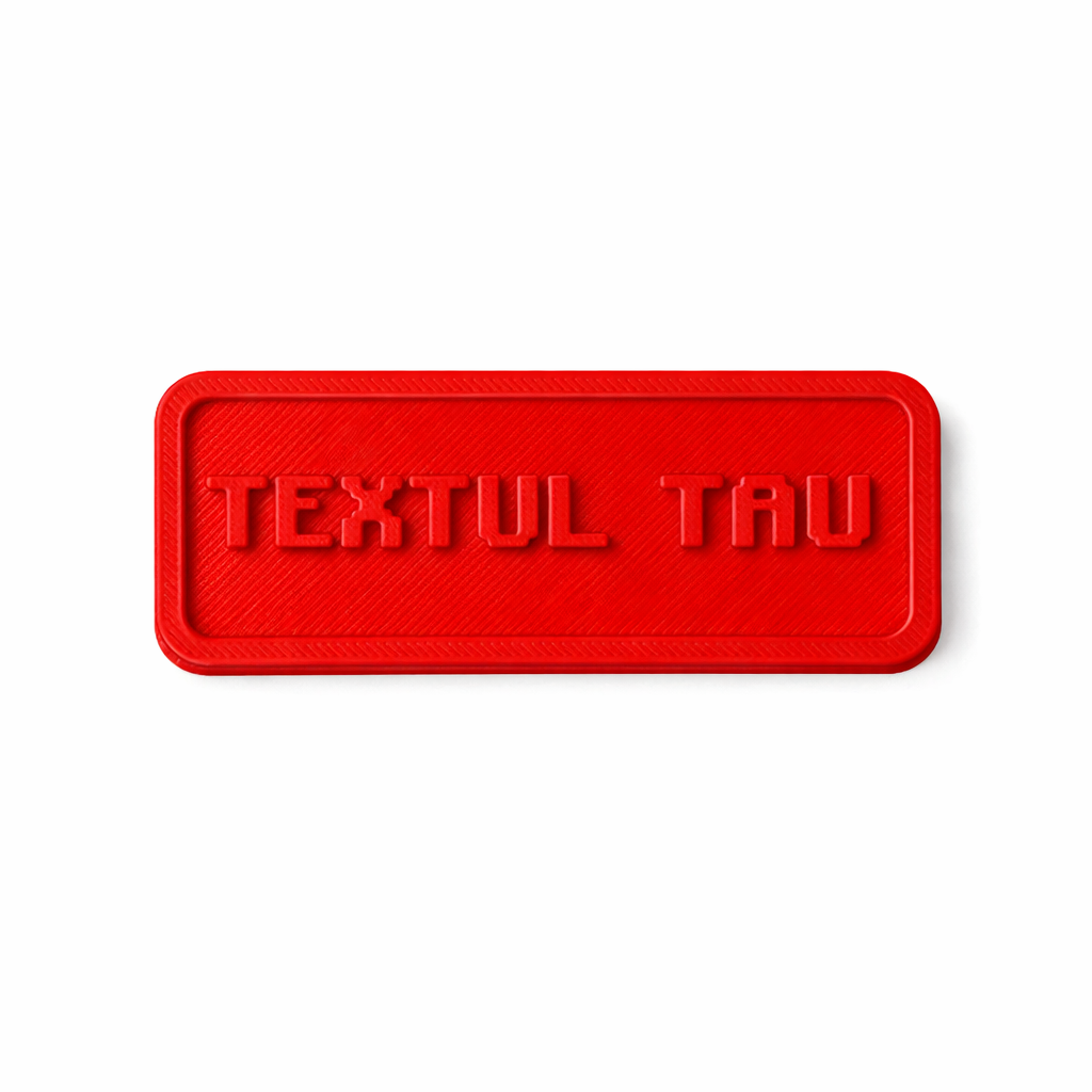 Etichetă Personalizată Font Minecraft – Printat 3D