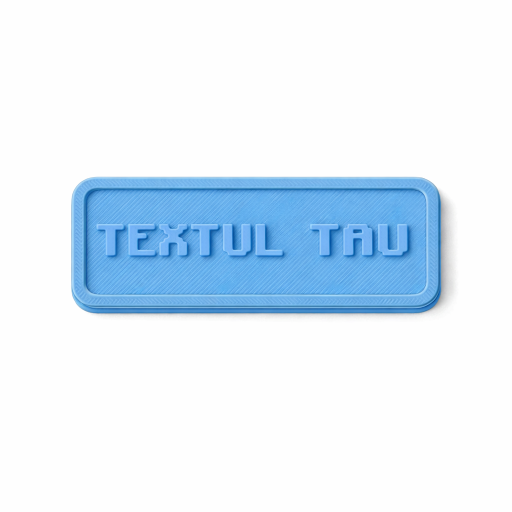 Etichetă Personalizată Font Minecraft – Printat 3D
