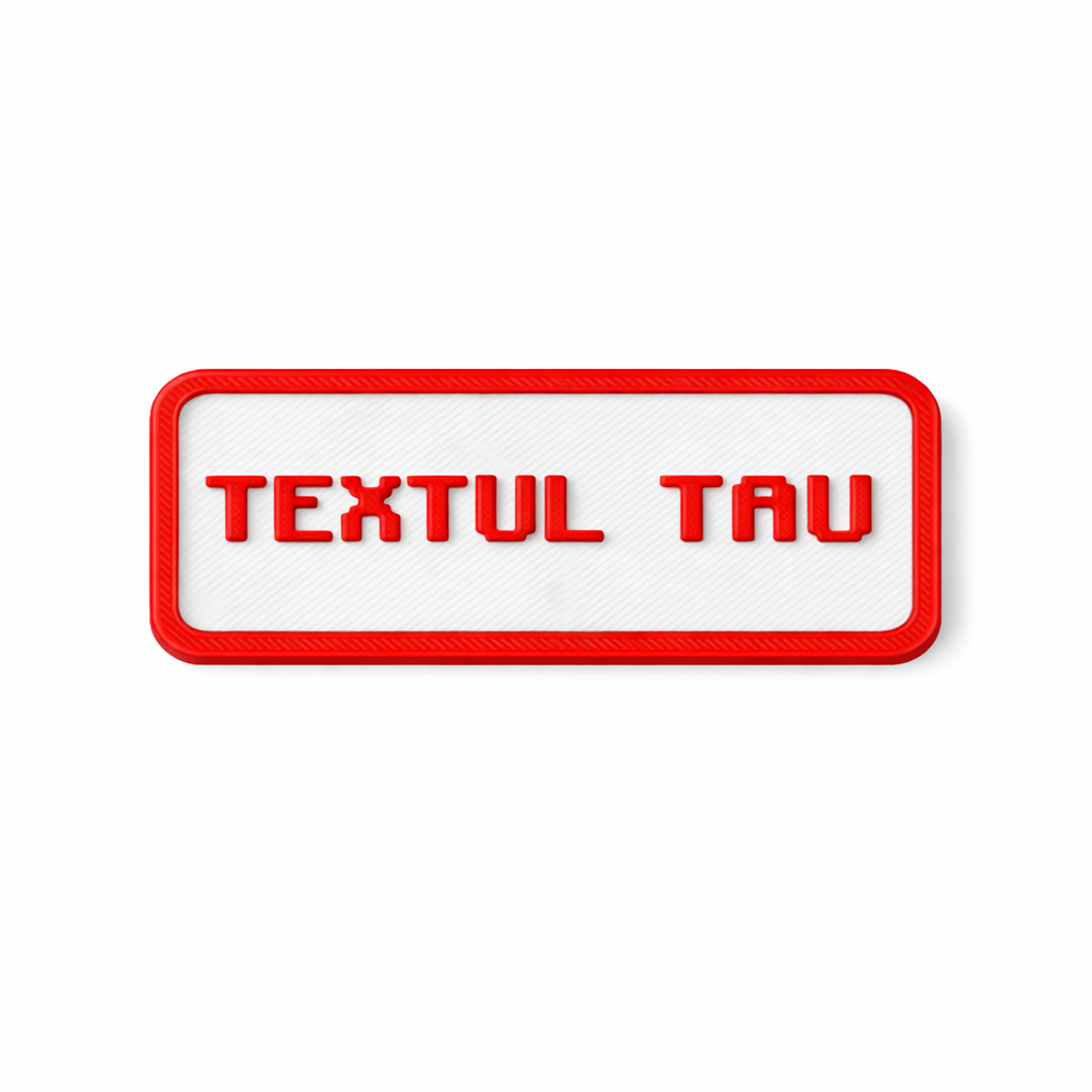 Etichetă Personalizată Font Minecraft – Printat 3D