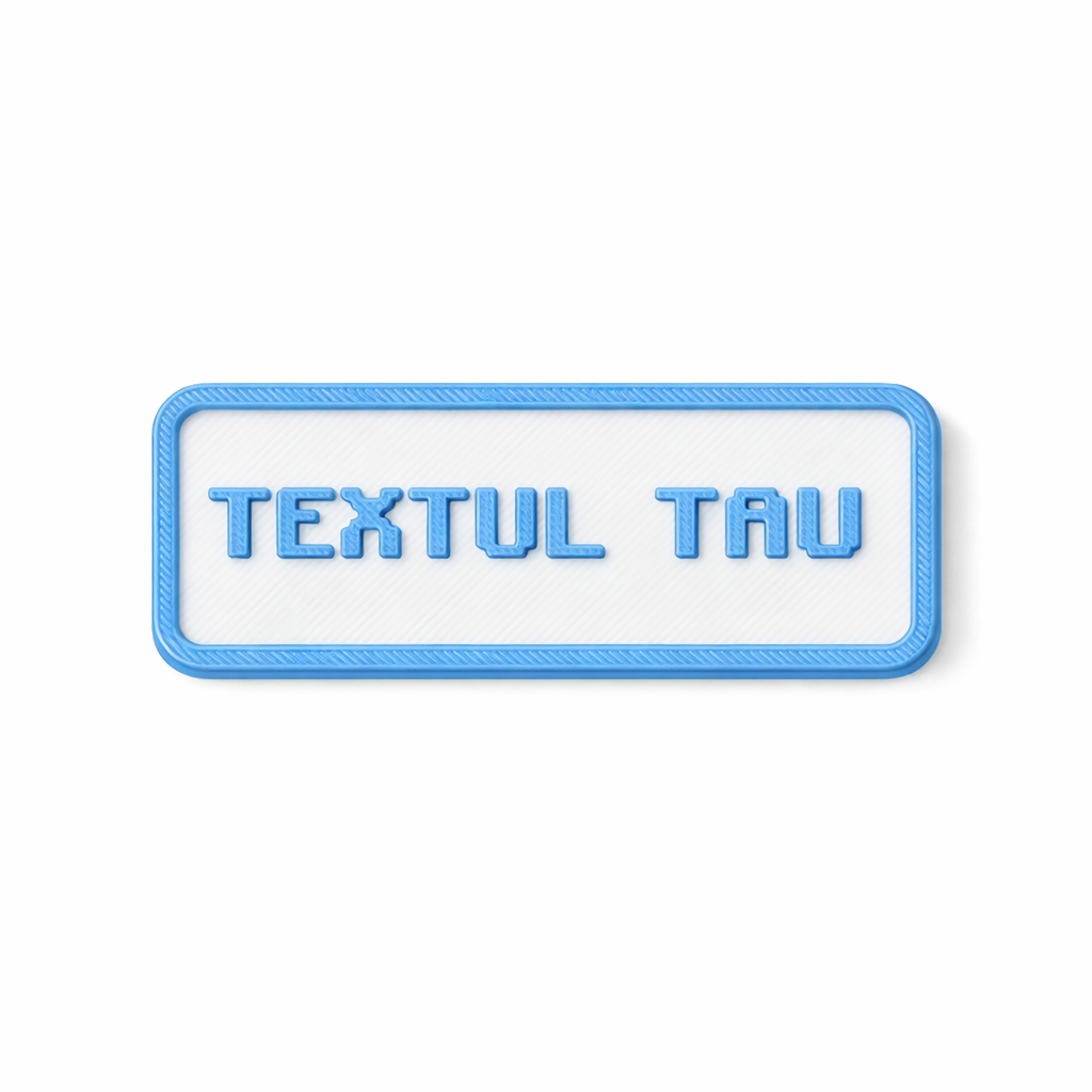 Etichetă Personalizată Font Minecraft – Printat 3D