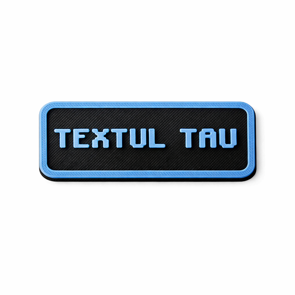 Etichetă Personalizată Font Minecraft – Printat 3D