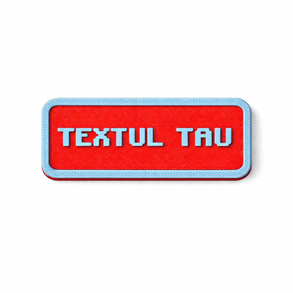 Etichetă Personalizată Font Minecraft – Printat 3D
