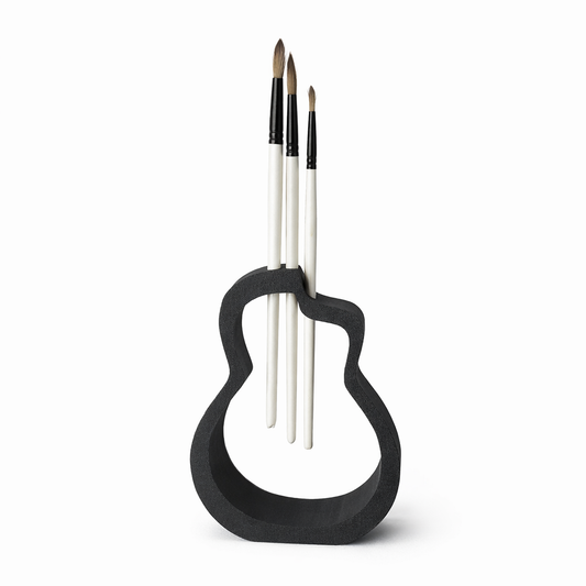Suport pensule în formă de chitară – print 3D minimalist